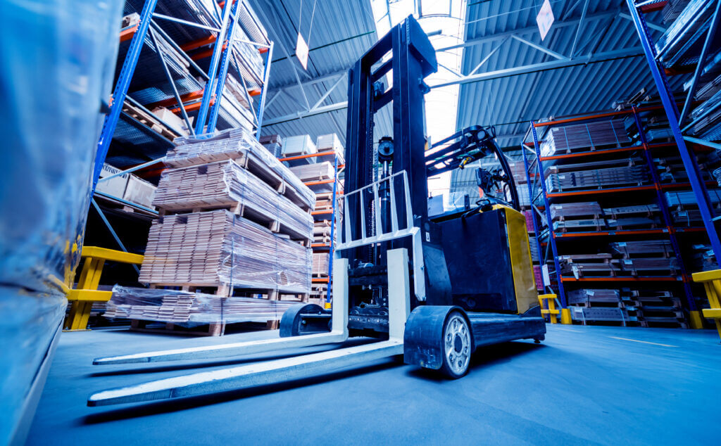Forklift,Loader,In,Storage,Warehouse,Ship,Yard.,Distribution,Products.,Delivery.